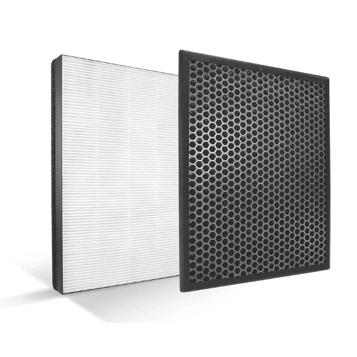H14® True HEPA + Activated Carbon Filter Set Compatible with Philips AC2882, AC2887, AC2889 & AC3821 Air Purifiers – Replacement Filter FY2422 & FY2420 – Dual Filtration (Black & White)