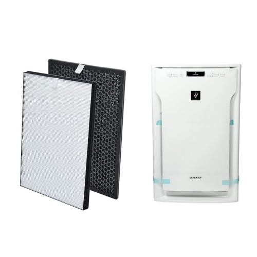 H14® True HEPA and Carbon Replacement Filter Set – Compatible with Shar.p FU-A80E-W/FP-A80M-W Air Purifiers